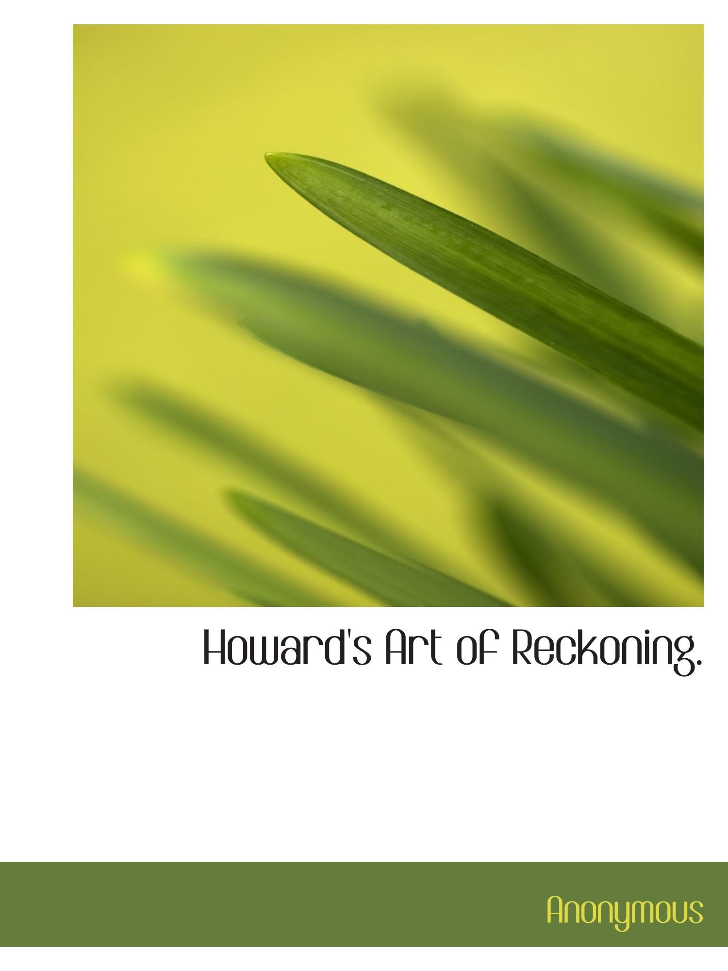 Product Image: Howard's Art of Reckoning.