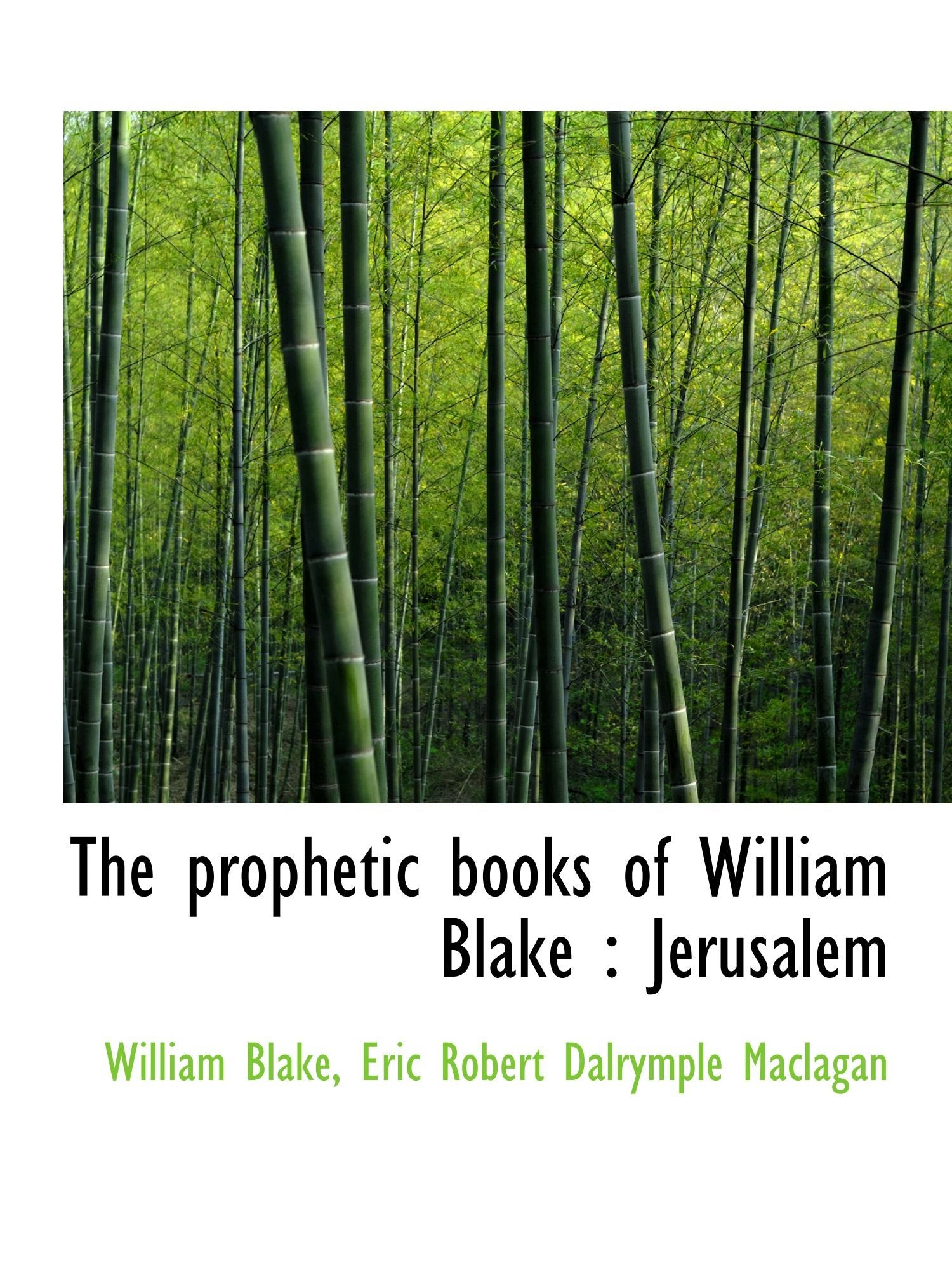 The prophetic books of William Blake : Jerusalem Politics & History