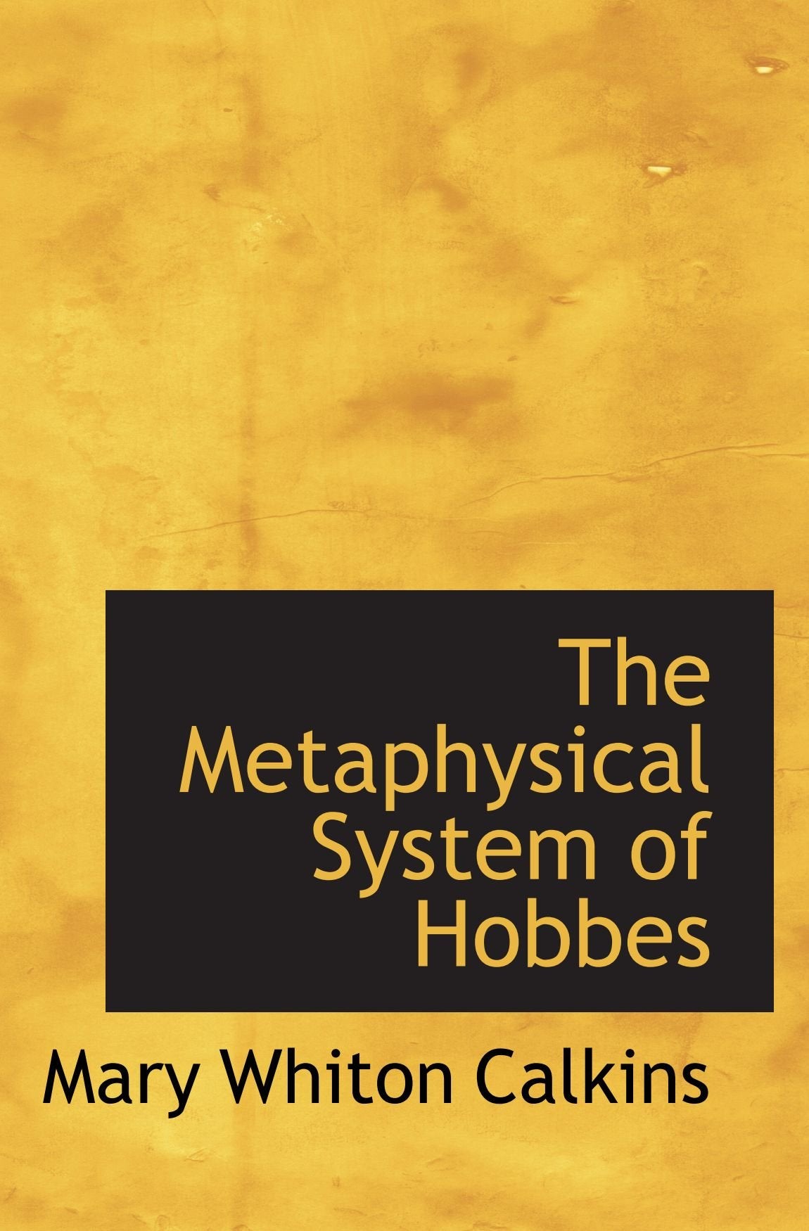 The Metaphysical System of Hobbes Politics & History