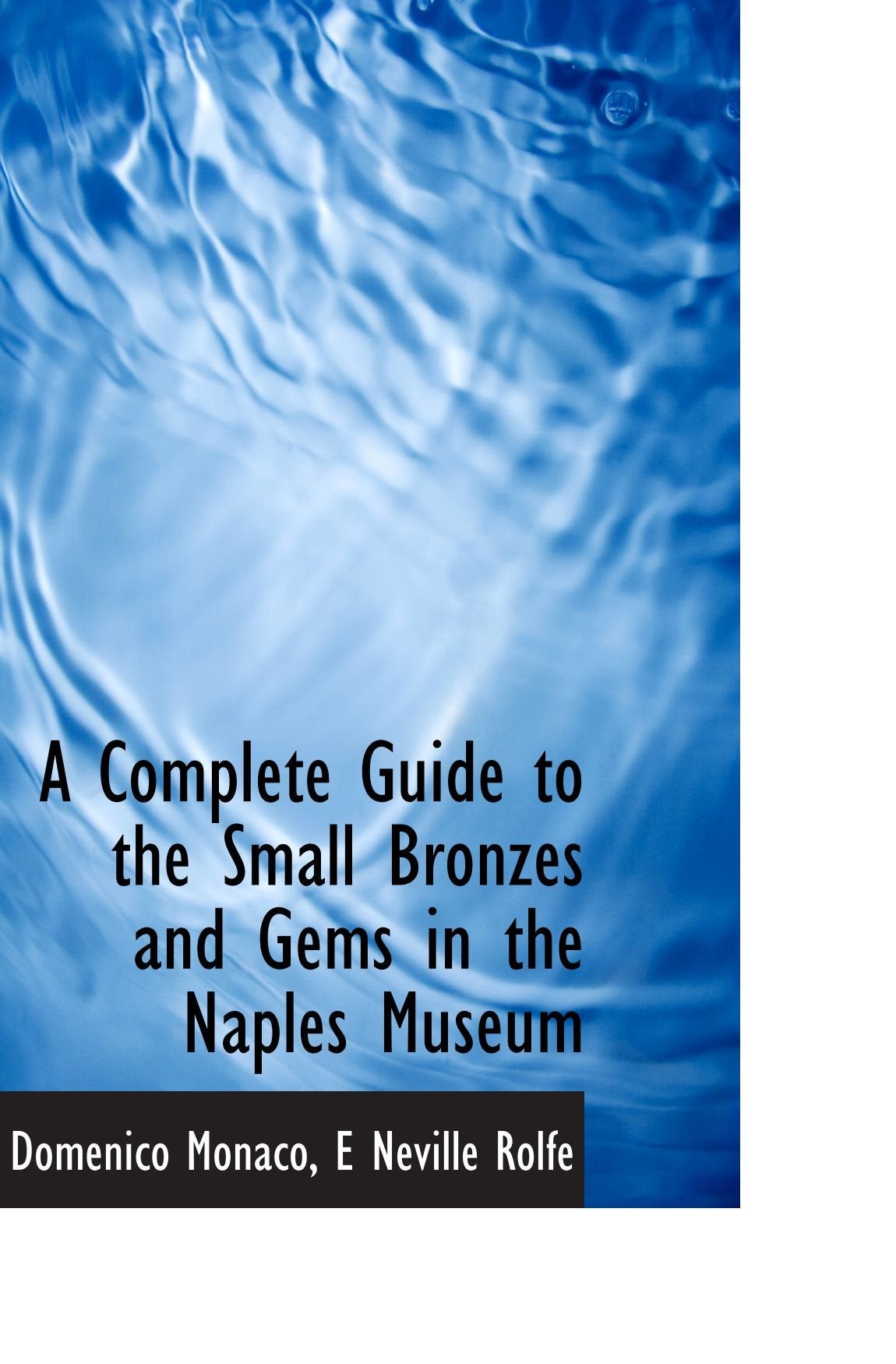 A Complete Guide to the Small Bronzes and Gems in the Naples Museum Politics & History