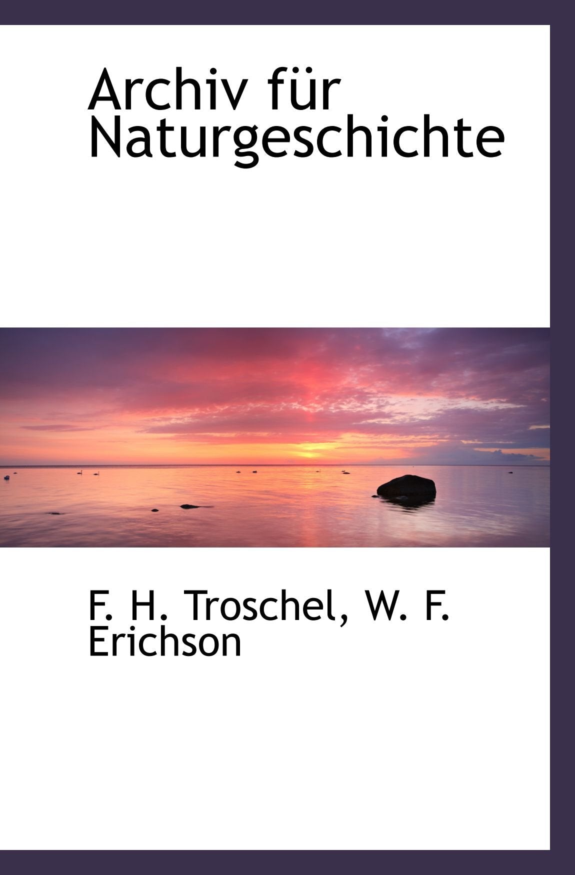Archiv für Naturgeschichte Politics & History