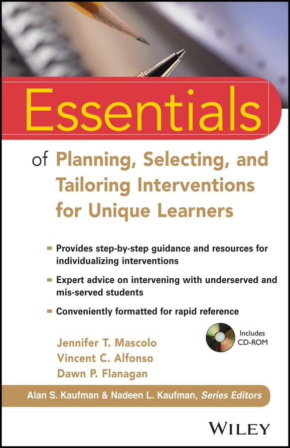Essentials of Planning, Selecting, and Tailoring Interventions for Unique Learners Medicine