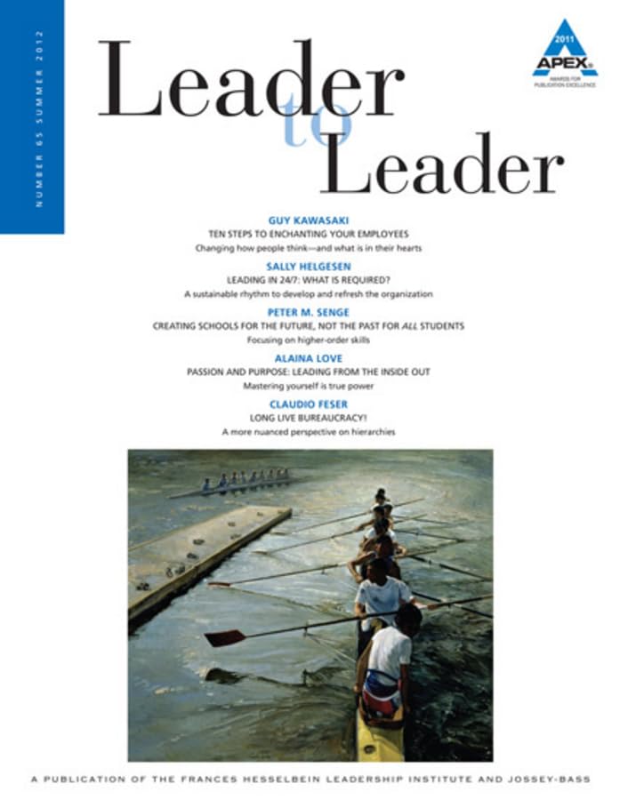 Leader to Leader (LTL), Volume 65, Summer 2012 (J-B Single Issue Leader to Leader) Business, Finance & Career