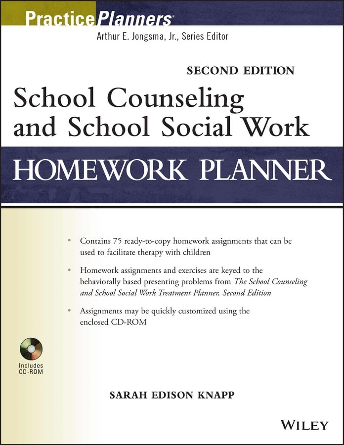 School Counseling and School Social Work Homework Planner (Practice Planners) Medicine