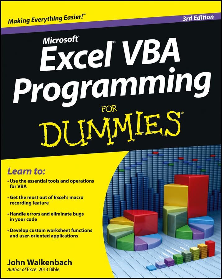 Excel VBA Programming For Dummies Computer Science Books