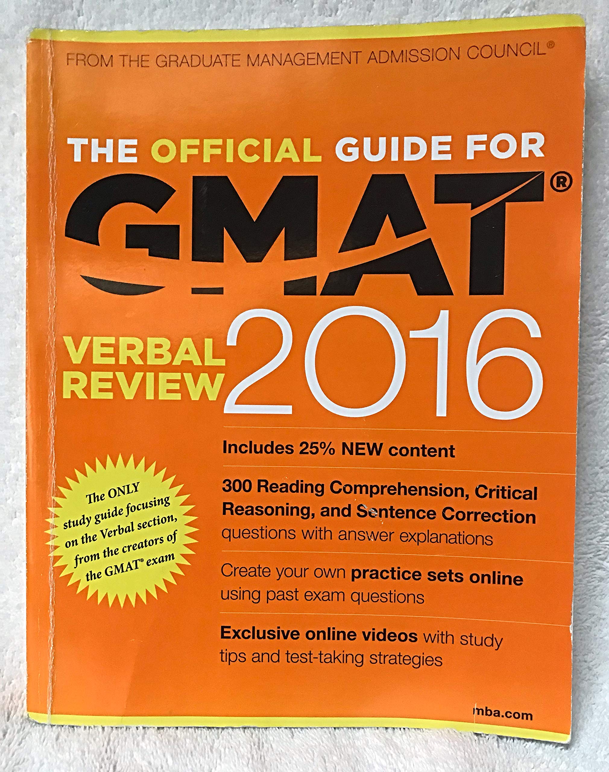 The Official Guide for GMAT Verbal Review 2016 Law