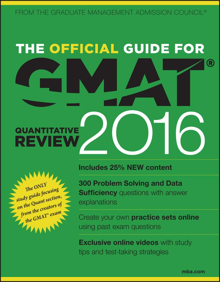 Product Image: Official Guide for GMAT Quantitative Review 2016 with Online