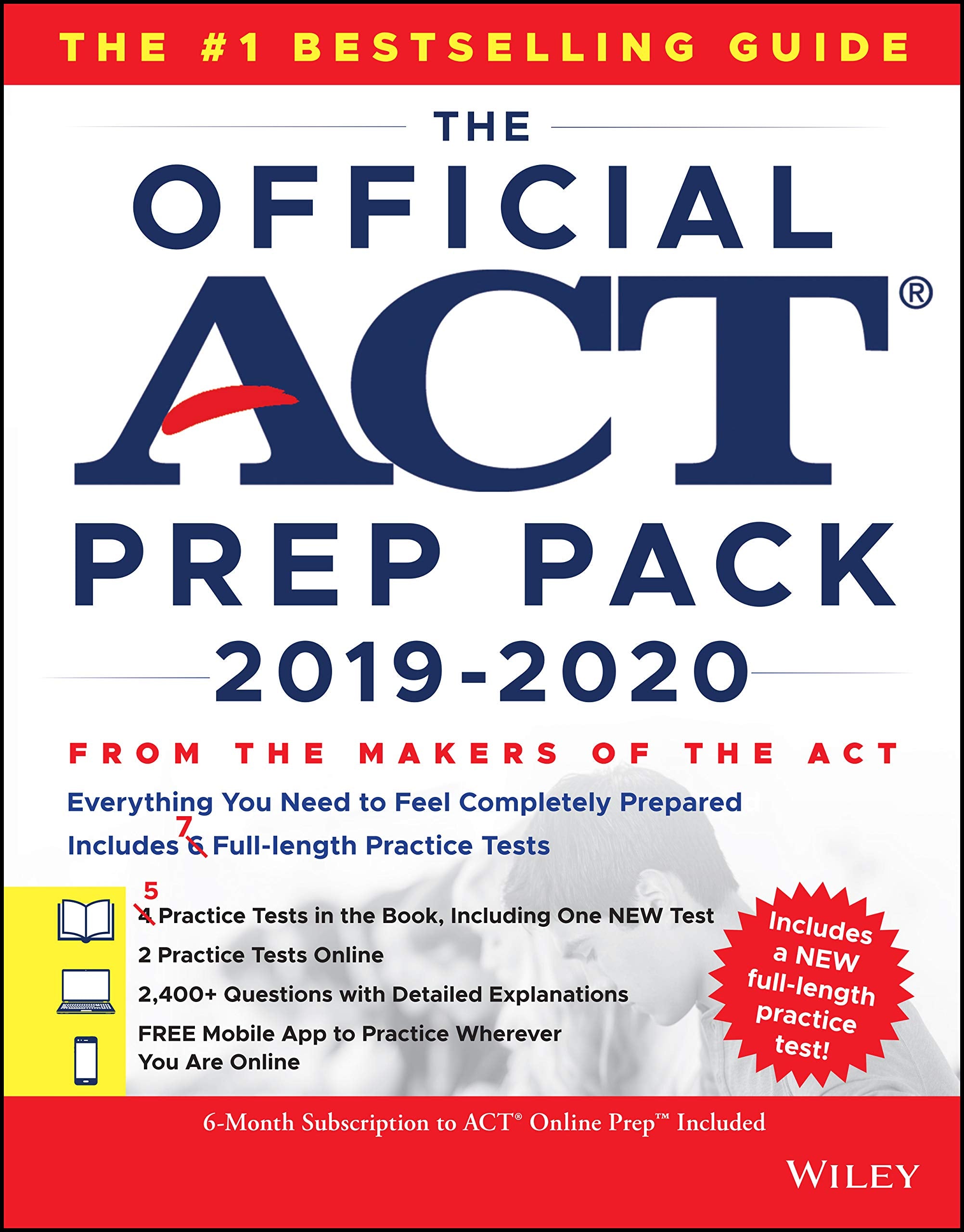 The Official ACT Prep Pack 2019-2020 with 7 Full Practice Tests, (5 in Official ACT Prep Guide + 2 Online) Study Guides