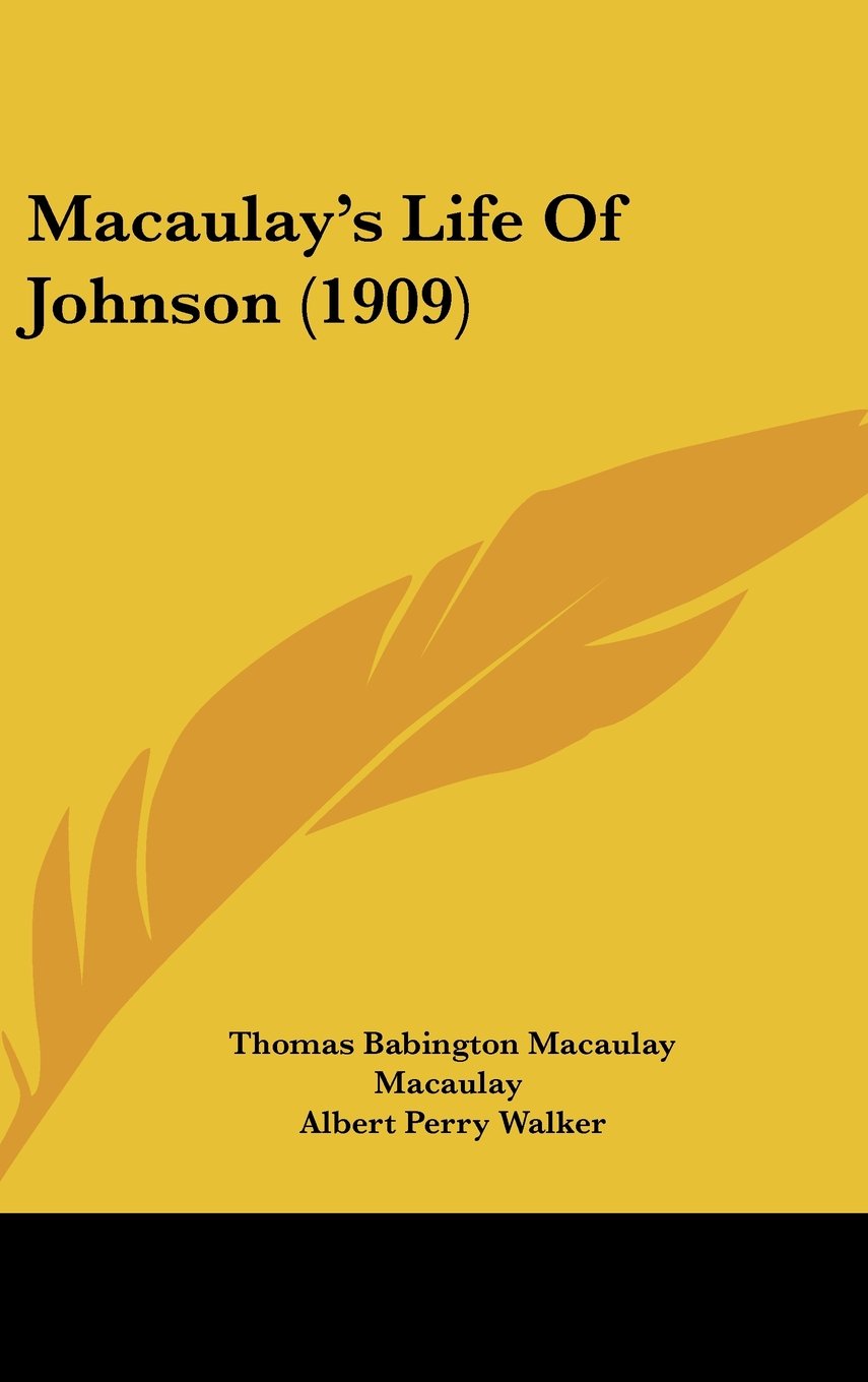Macaulay's Life Of Johnson (1909) Contemporary literature