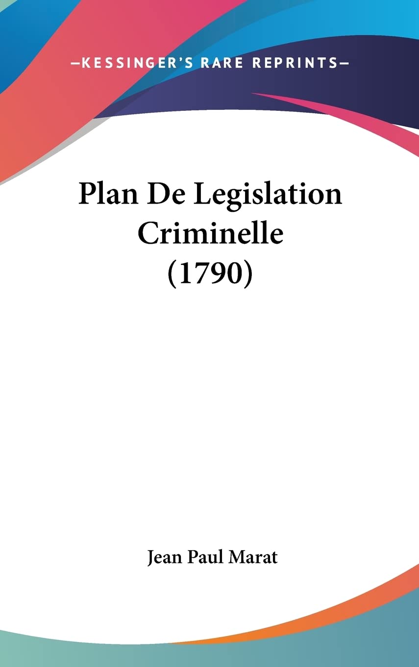 Plan De Legislation Criminelle (1790) Law
