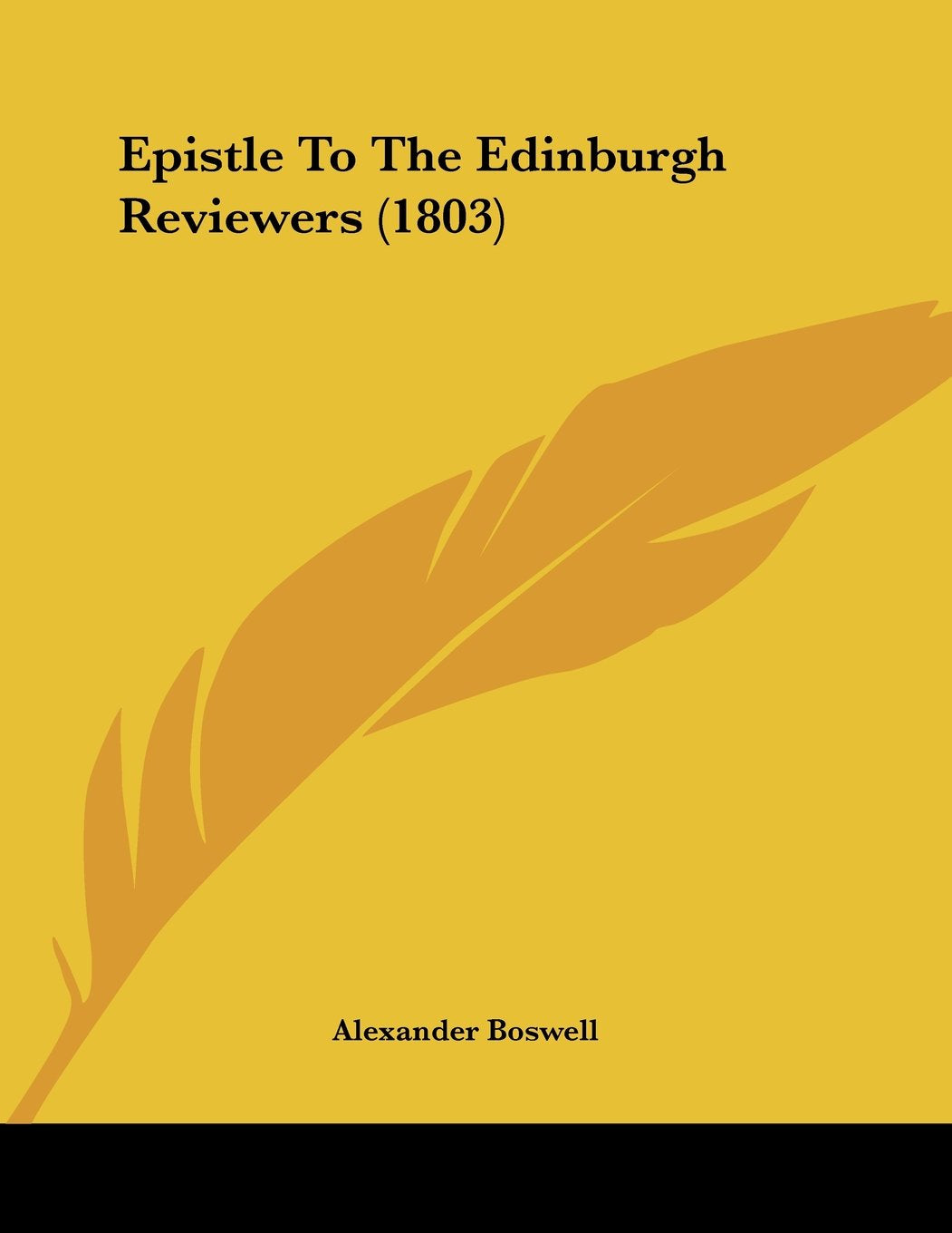 Epistle To The Edinburgh Reviewers (1803) Contemporary literature