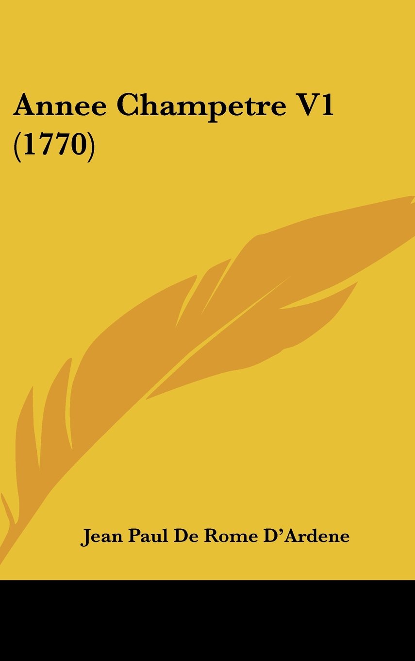 Annee Champetre V1 (1770) Contemporary literature