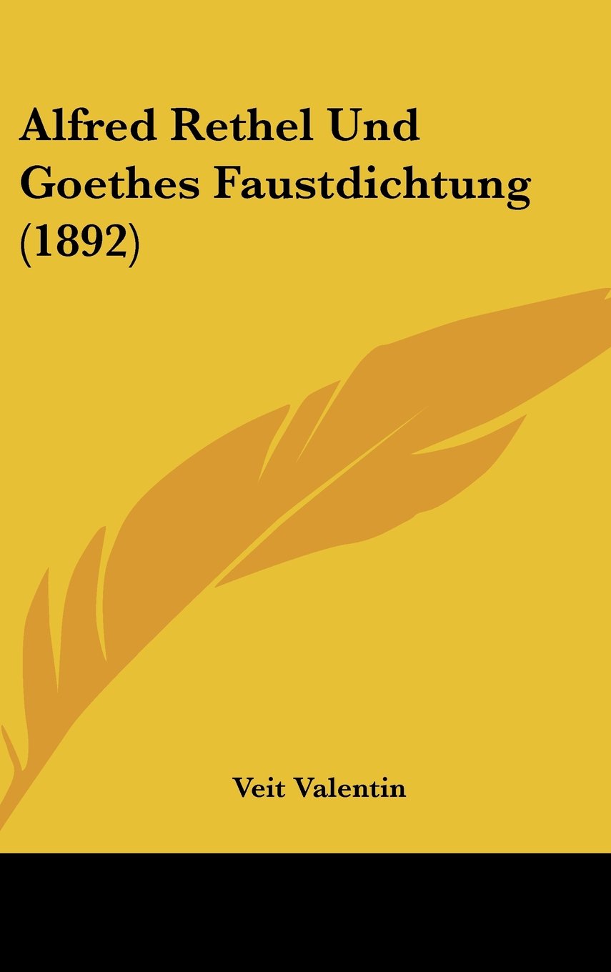 Alfred Rethel Und Goethes Faustdichtung (1892) Contemporary literature
