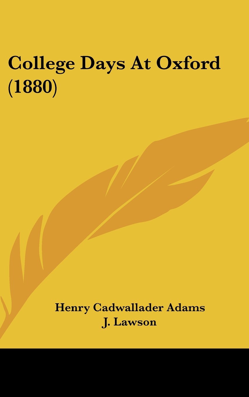 College Days At Oxford (1880) Contemporary literature