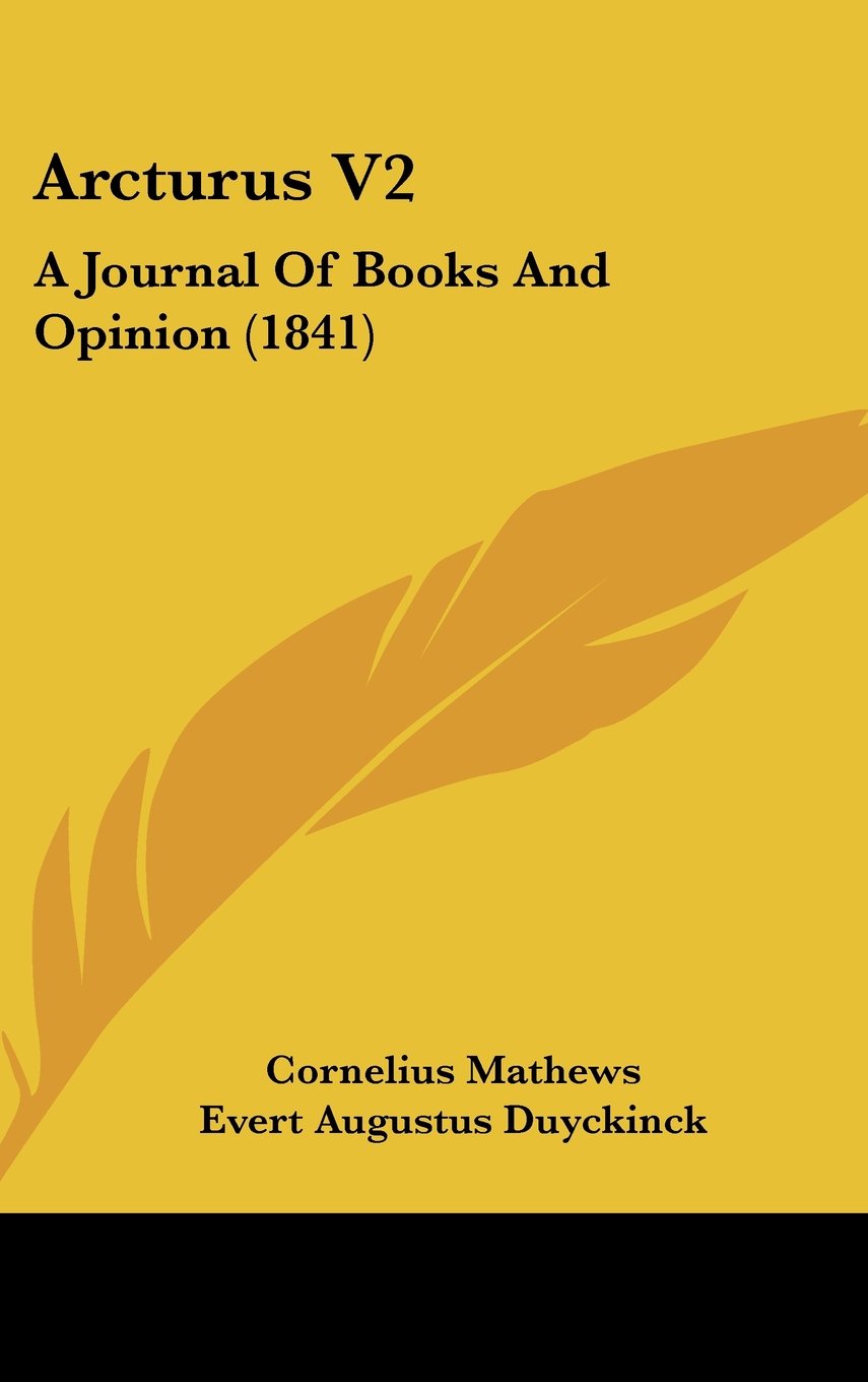 Arcturus V2: A Journal Of Books And Opinion (1841) Contemporary literature