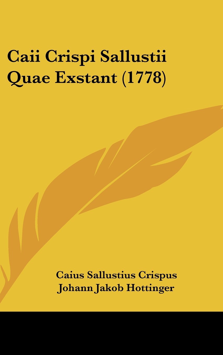 Caii Crispi Sallustii Quae Exstant (1778) Contemporary literature