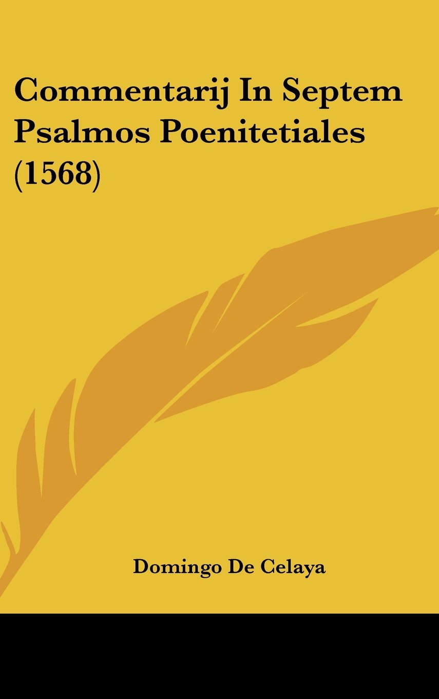 Commentarij In Septem Psalmos Poenitetiales (1568) Contemporary literature