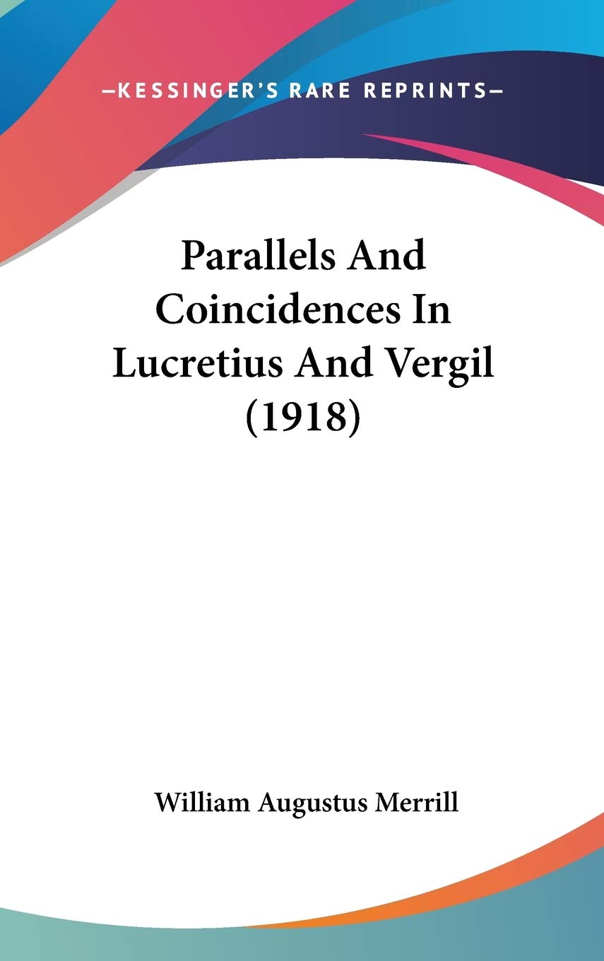 Parallels And Coincidences In Lucretius And Vergil (1918) Hobbies & Crafts