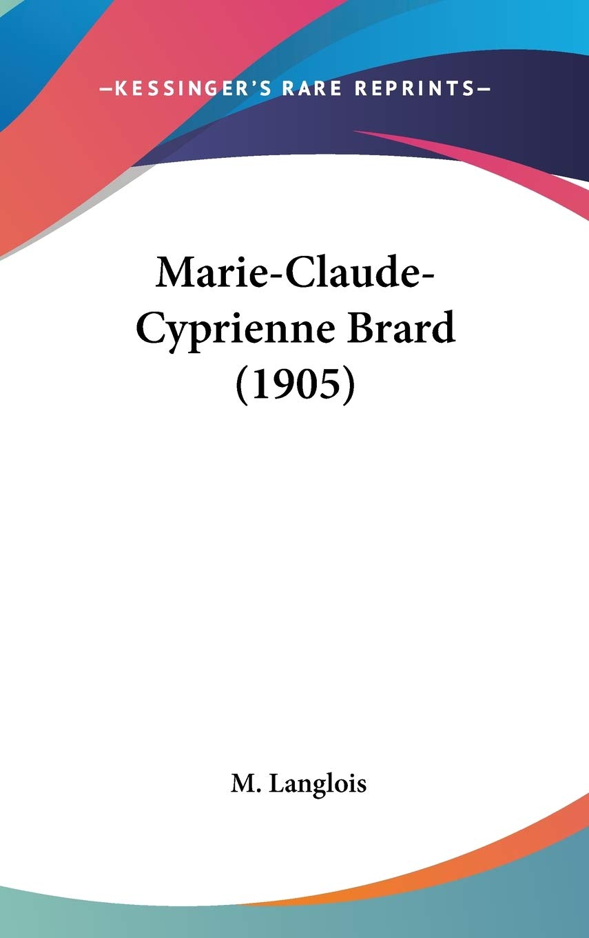 Marie-Claude-Cyprienne Brard (1905) Social Sciences
