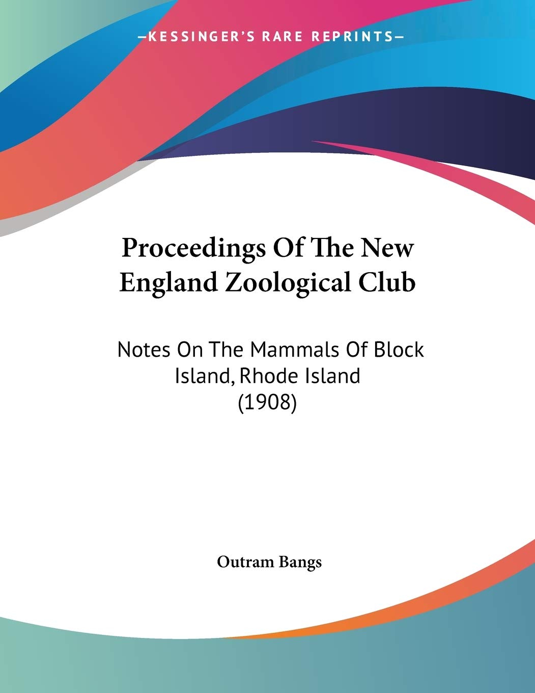Proceedings Of The New England Zoological Club Natural Sciences