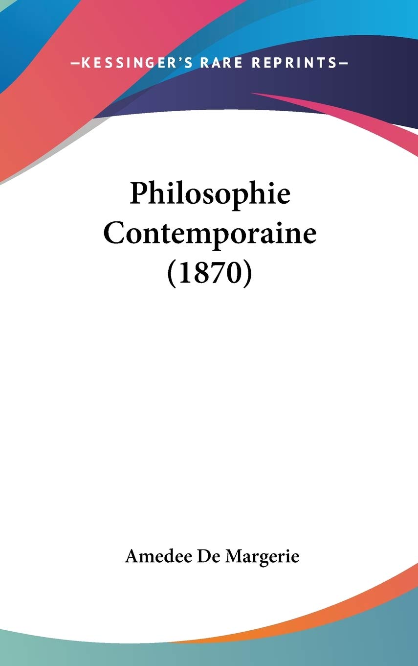 Philosophie Contemporaine (1870) Contemporary literature