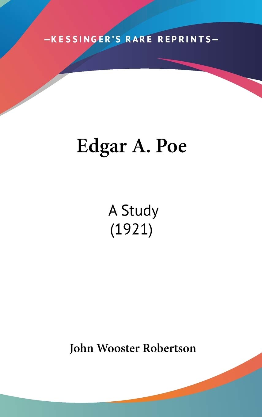 Product Image: Edgar A. Poe: A Study (1921)