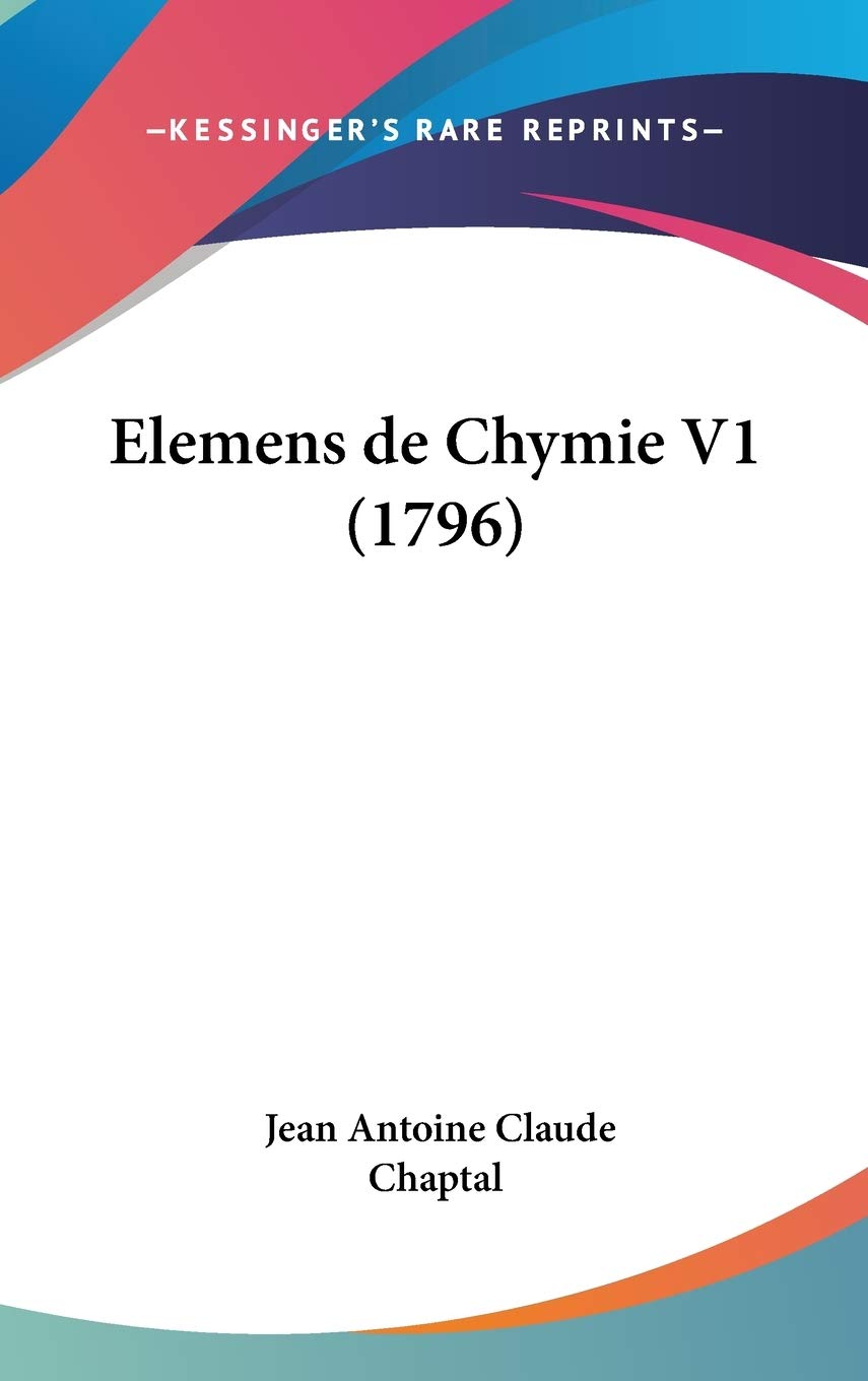 Elemens de Chymie V1 (1796) Medicine
