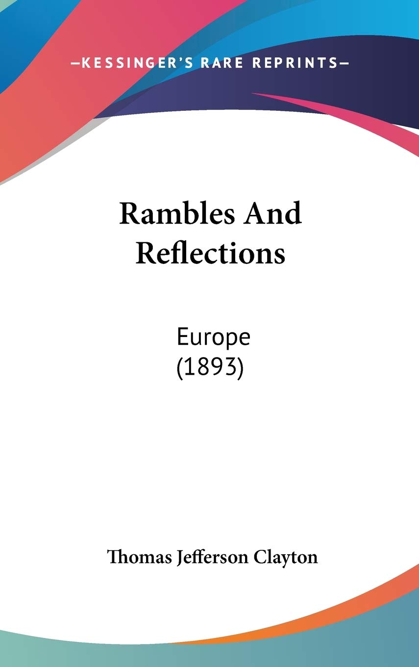 Product Image: Rambles And Reflections: Europe (1893)