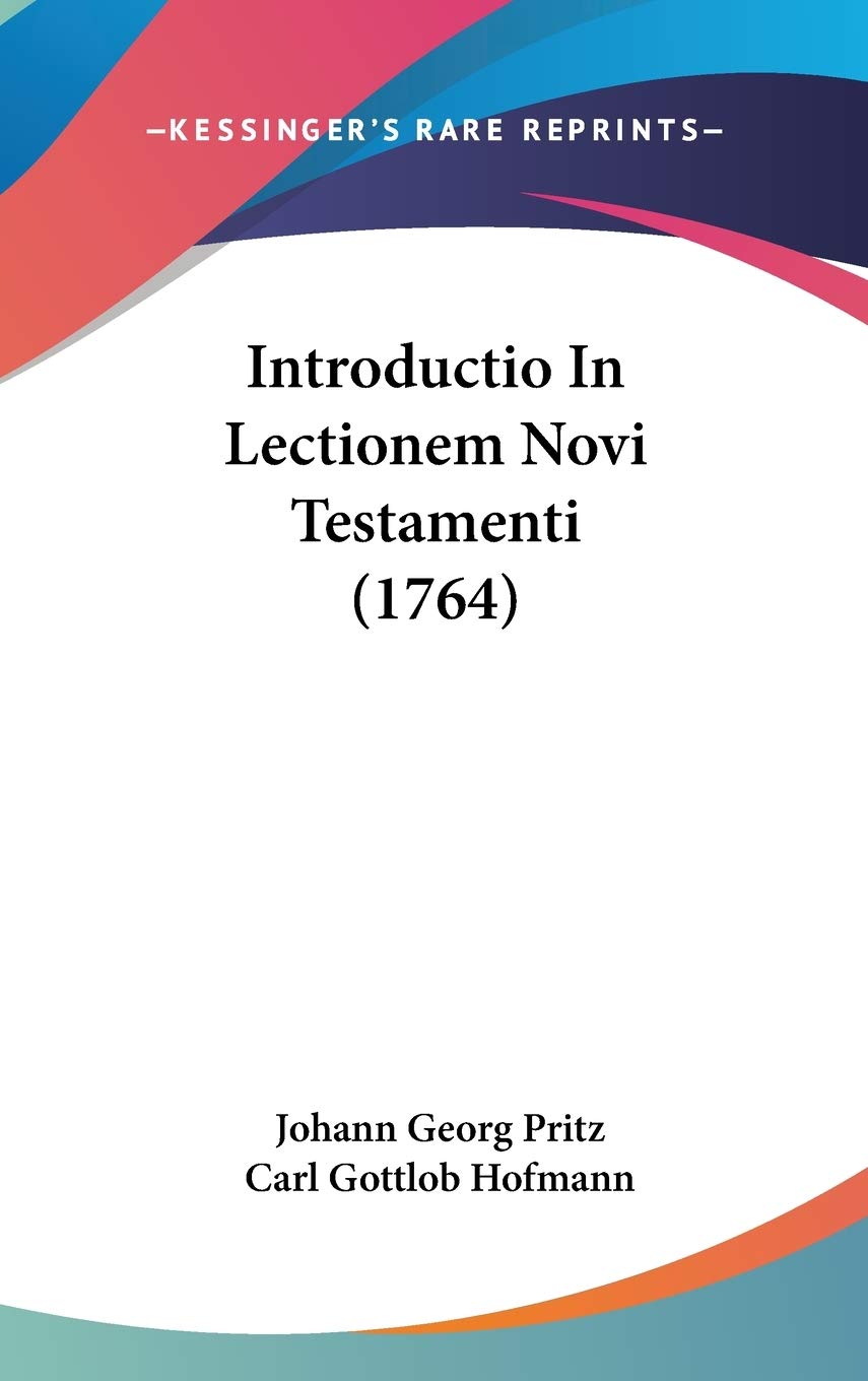Introductio In Lectionem Novi Testamenti (1764) Contemporary literature