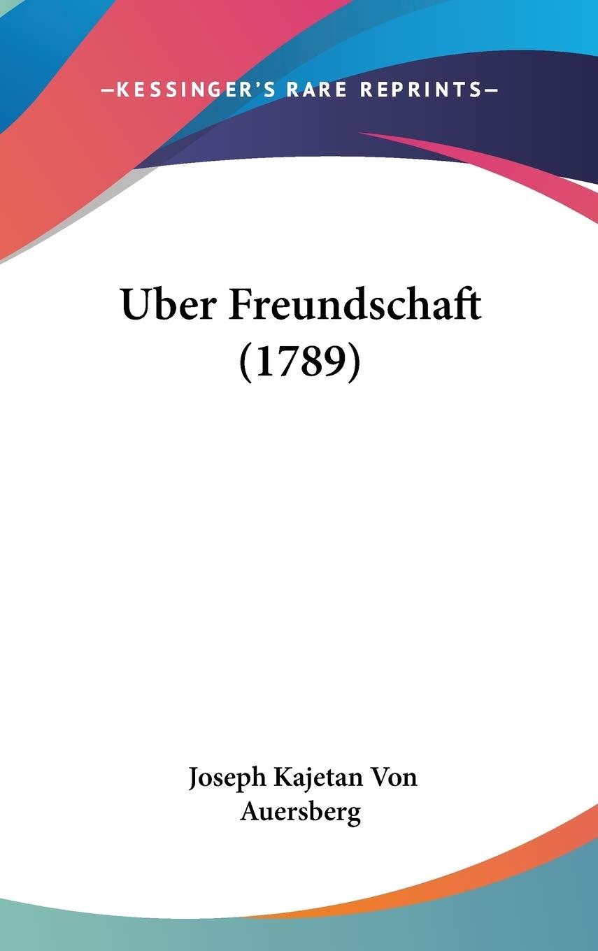 Uber Freundschaft (1789) Contemporary literature