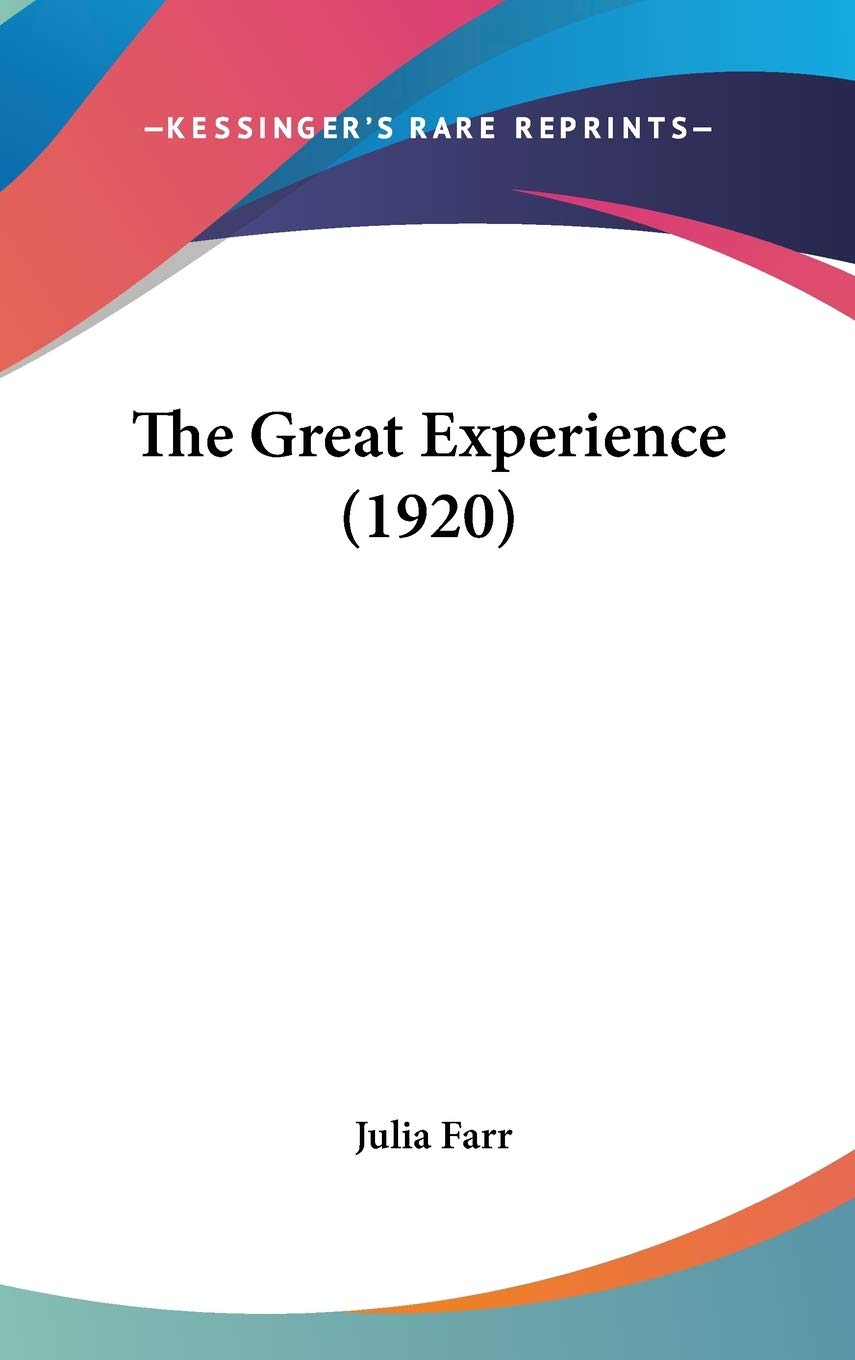 The Great Experience (1920) Contemporary literature