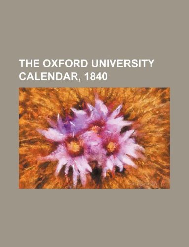 The Oxford University Calendar, 1840 Books