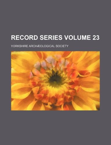 Record Series Volume 23 Books