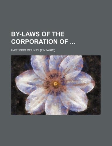 By-Laws of the Corporation of Books