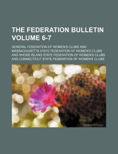 The Federation Bulletin Volume 6-7 book