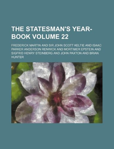 The Statesman's Year-Book Volume 22 Books