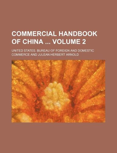 Commercial Handbook of China Volume 2 Books