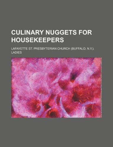 Culinary Nuggets for Housekeepers Books