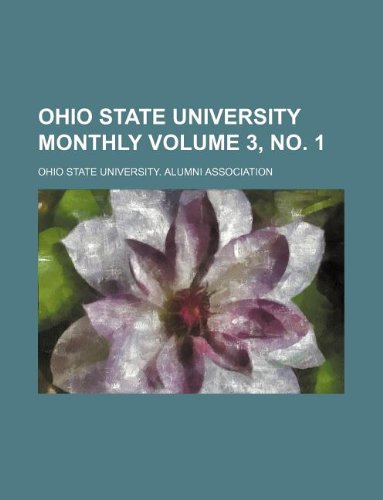 Ohio State University Monthly Volume 3, No. 1 Books
