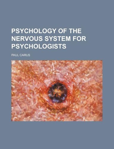 Psychology of the Nervous System for Psychologists Books