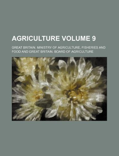Agriculture Volume 9 Books