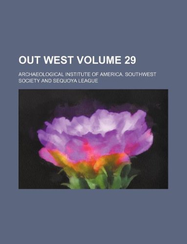 Out West Volume 29 Books