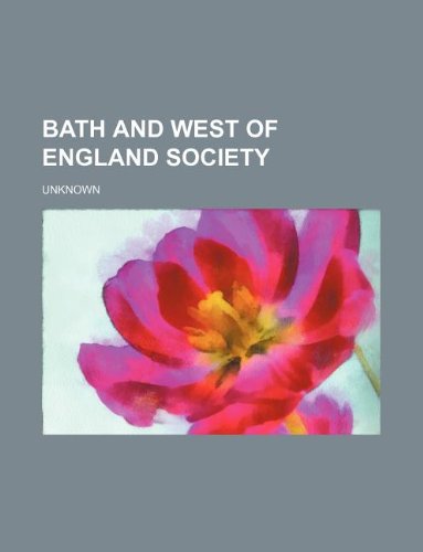 Bath and West of England Society book