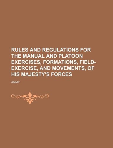 Rules and Regulations for the Manual and Platoon Exercises, Formations, Field-Exercise, and Movements, of His Majesty's Forces Books