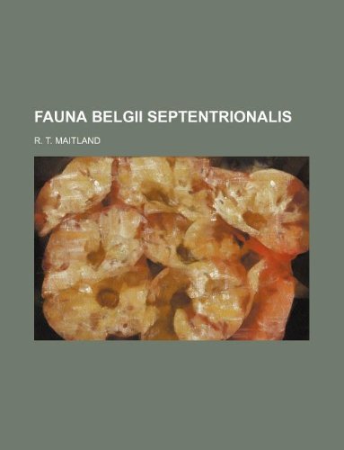 Fauna Belgii Septentrionalis Books