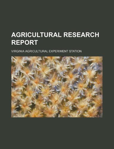 Agricultural Research Report Books