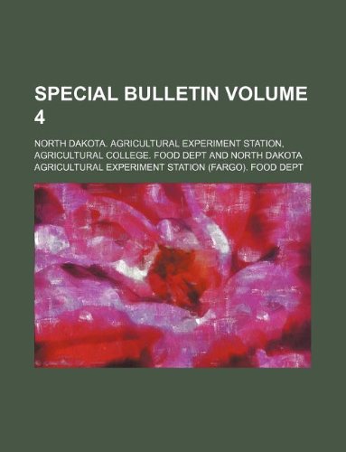 Special Bulletin Volume 4 Books