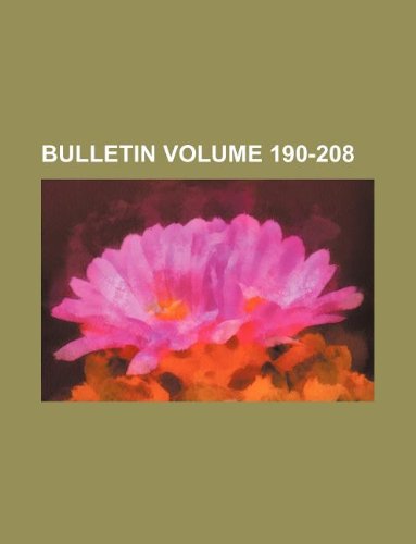 Bulletin Volume 190-208 Books