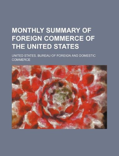 Monthly Summary of Foreign Commerce of the United States Books