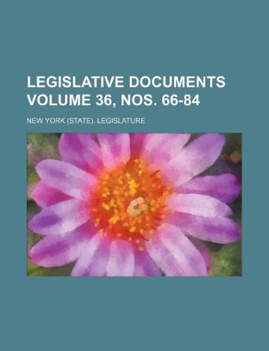 Product Image: Legislative Documents Volume 36, Nos. 66-84